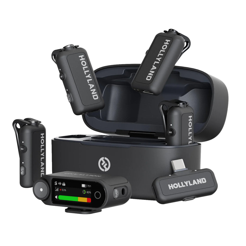 Hollyland LARK MAX 2 Professional Wireless Microphone 32bit Full-Chain Audio AI Noise Cancel for iPhone Camera Android Mic