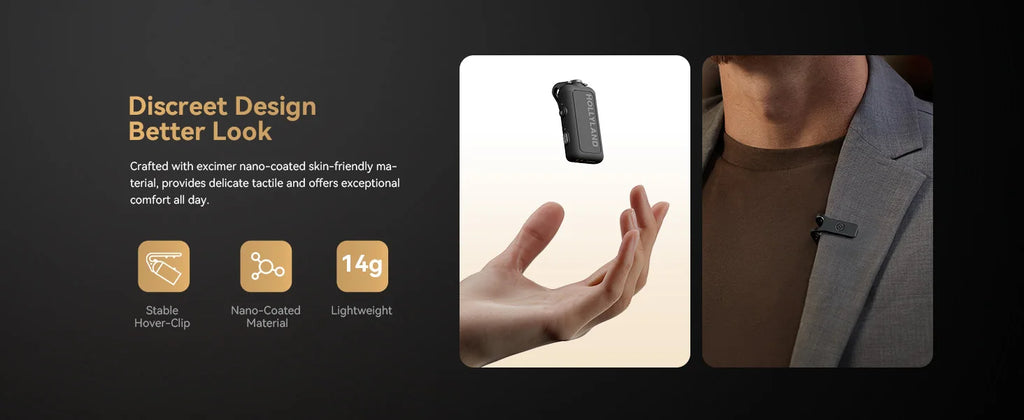 Hollyland LARK MAX 2 Professional Wireless Microphone 32bit Full-Chain Audio AI Noise Cancel for iPhone Camera Android Mic