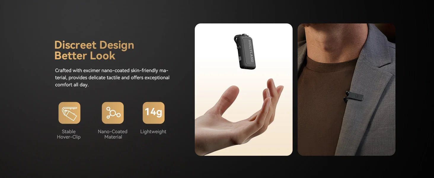 Hollyland LARK MAX 2 Professional Wireless Microphone 32bit Full-Chain Audio AI Noise Cancel for iPhone Camera Android Mic