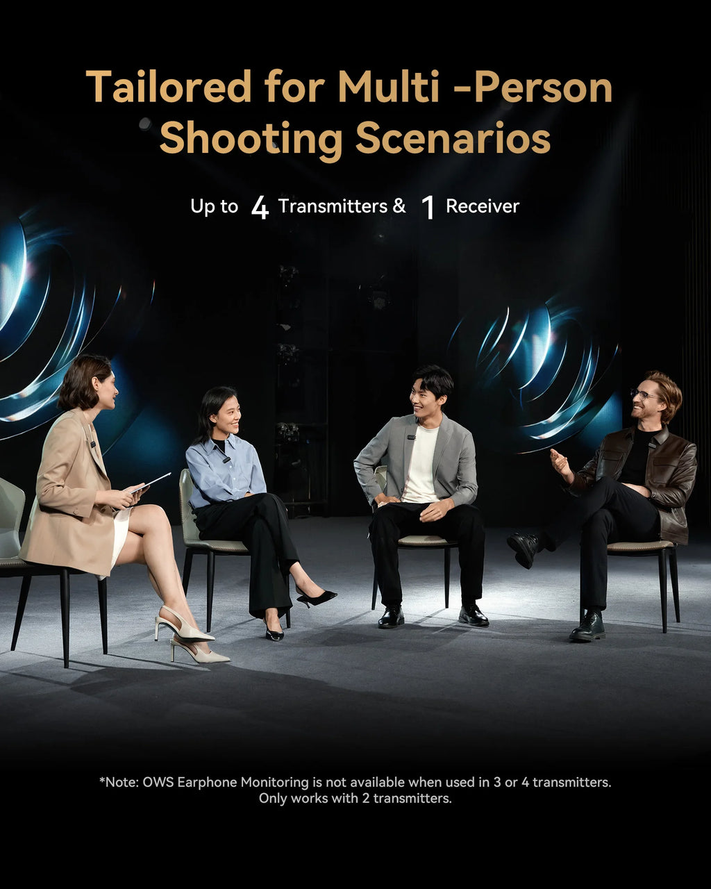 Hollyland LARK MAX 2 Professional Wireless Microphone 32bit Full-Chain Audio AI Noise Cancel for iPhone Camera Android Mic