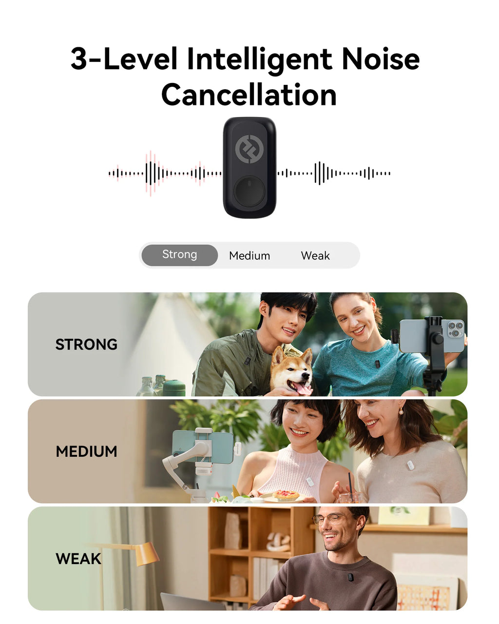 Hollyland LARK A1 Solo Wireless Microphone for iPhone Micphone for Youtube Tiktok Vlogging Podcast Noise Cancellation Microphone
