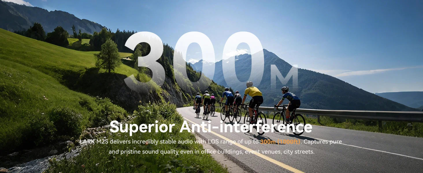 Hollyland Lark M2S Wireless Lavalier Microphone for iPhone Camera Android Phone Noise Cancellation Microphone for Vlog Interview