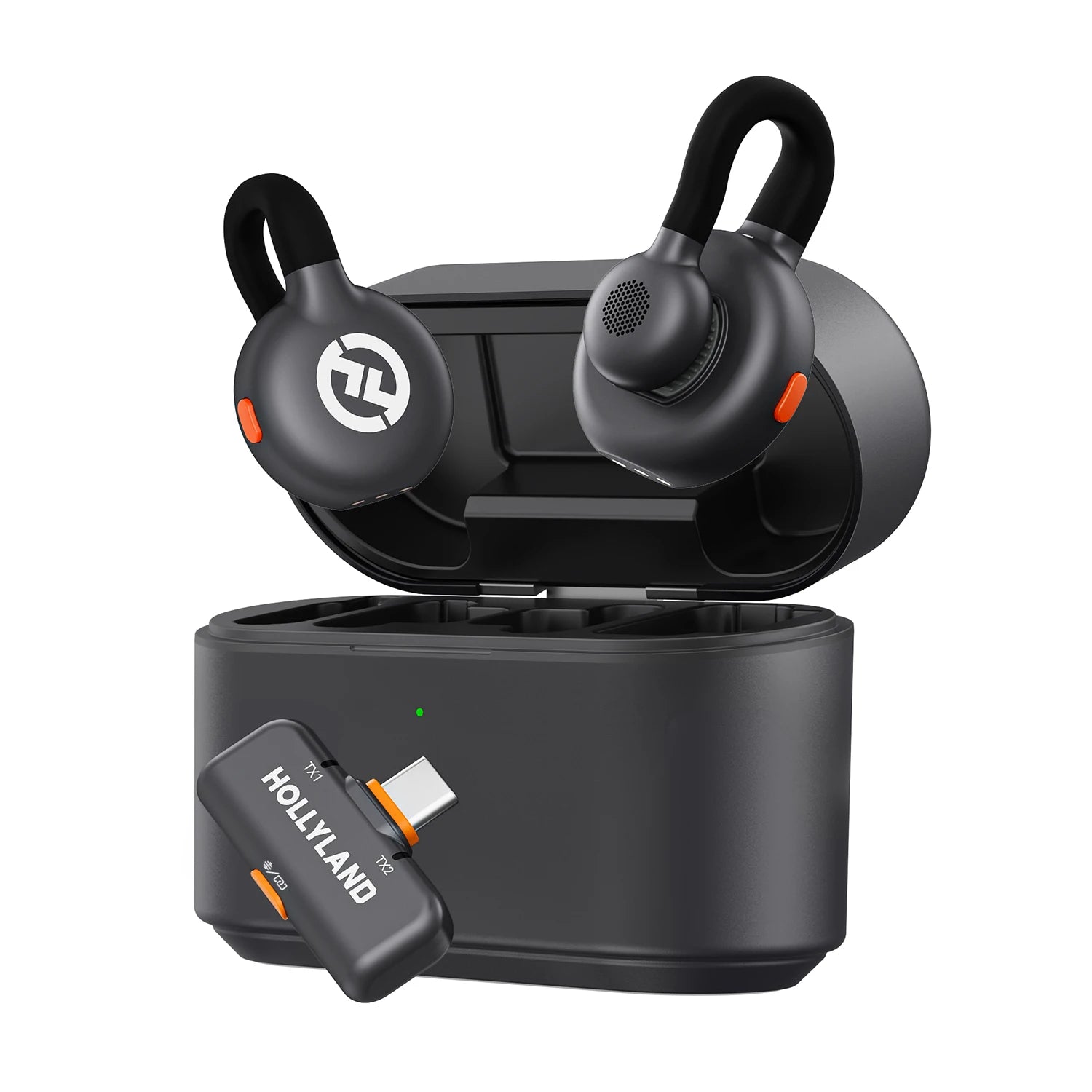 Hollyland Lark M2S Wireless Lavalier Microphone for iPhone Camera Android Phone Noise Cancellation Microphone for Vlog Interview