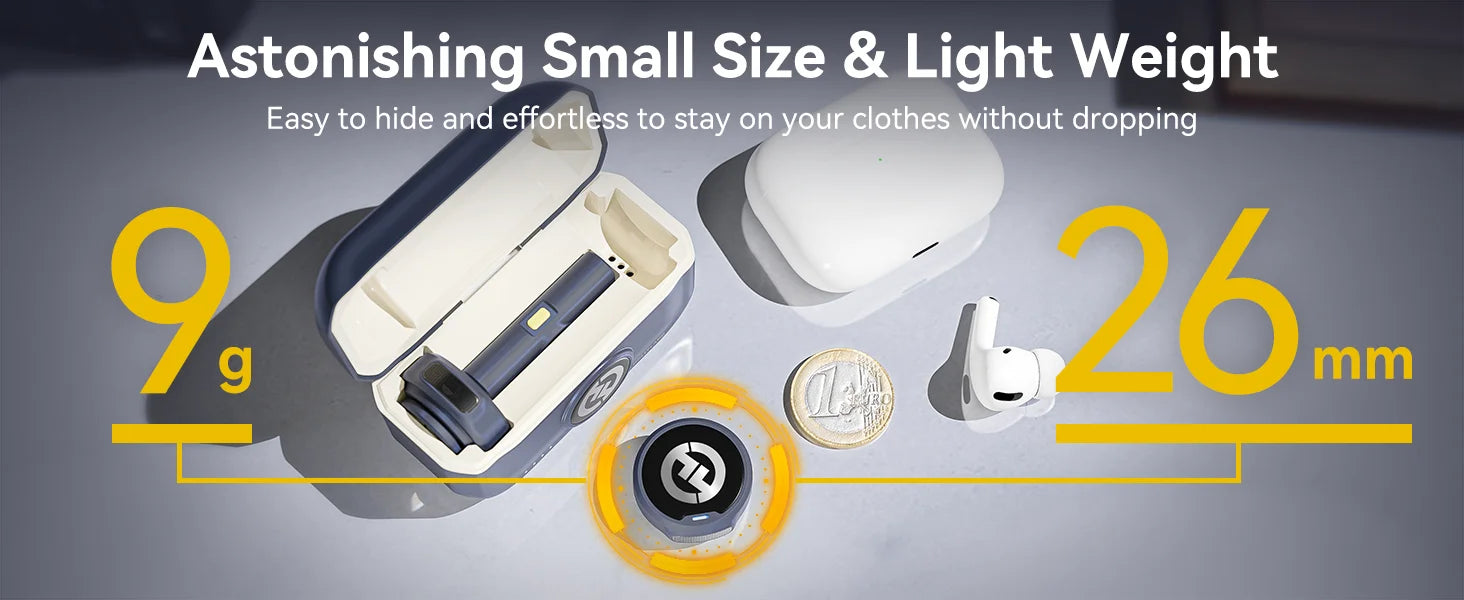 Hollyland Lark M2 Wireless Lavalier Microphone for iPhone Android Camera Noise Cancellation for Video Recording Streaming Mic