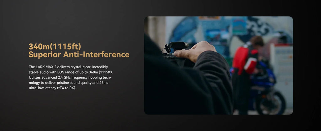 Hollyland LARK MAX 2 Professional Wireless Microphone 32bit Full-Chain Audio AI Noise Cancel for iPhone Camera Android Mic