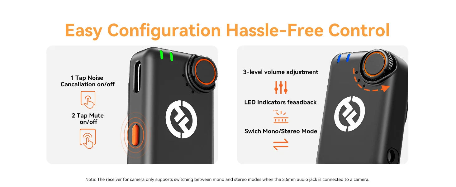 Hollyland Lark M2S Wireless Lavalier Microphone for iPhone Camera Android Phone Noise Cancellation Microphone for Vlog Interview