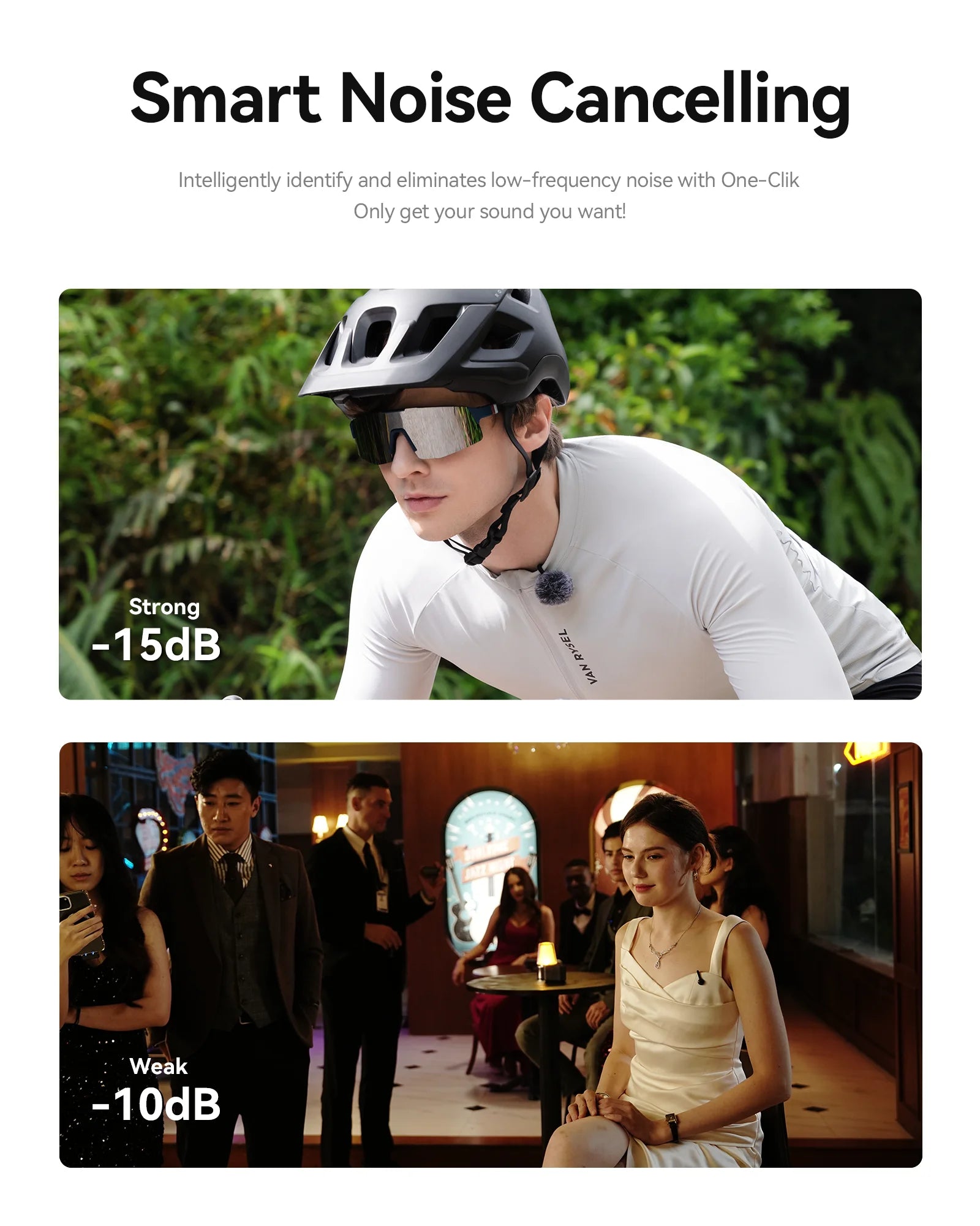 Hollyland LARK M2S Wireless Microphone for iPhone Camera Android PC Noise Cancellation Microphone for Photography Vlog Interview