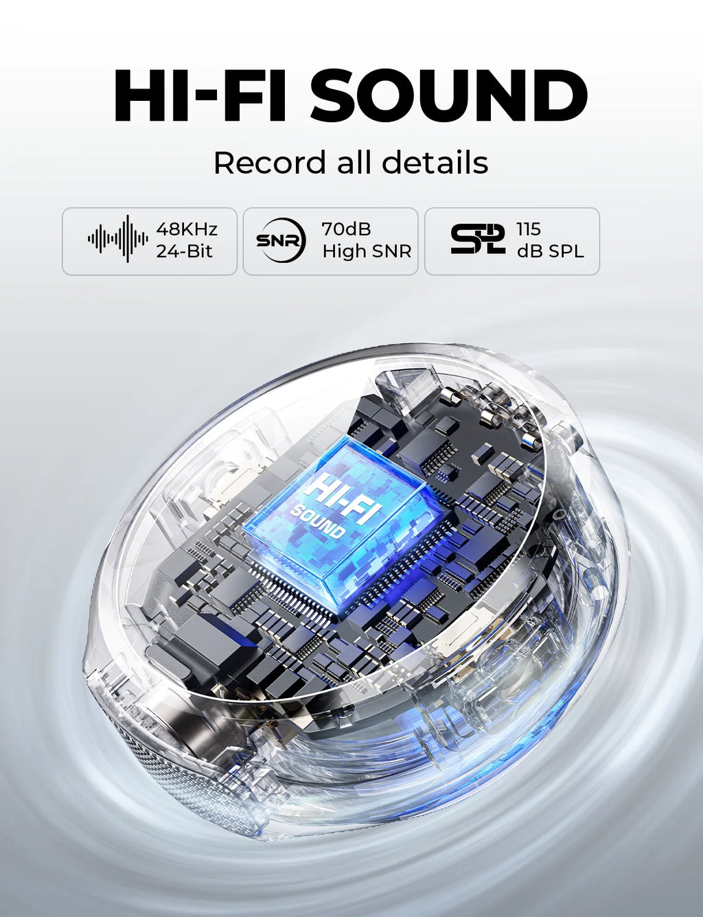 Hollyland LARK M2 Wireless Lavalier Microphone 48KHz 24Bit 300m Range 10H Worktime Wireless Microphone for Photography Vlog Live