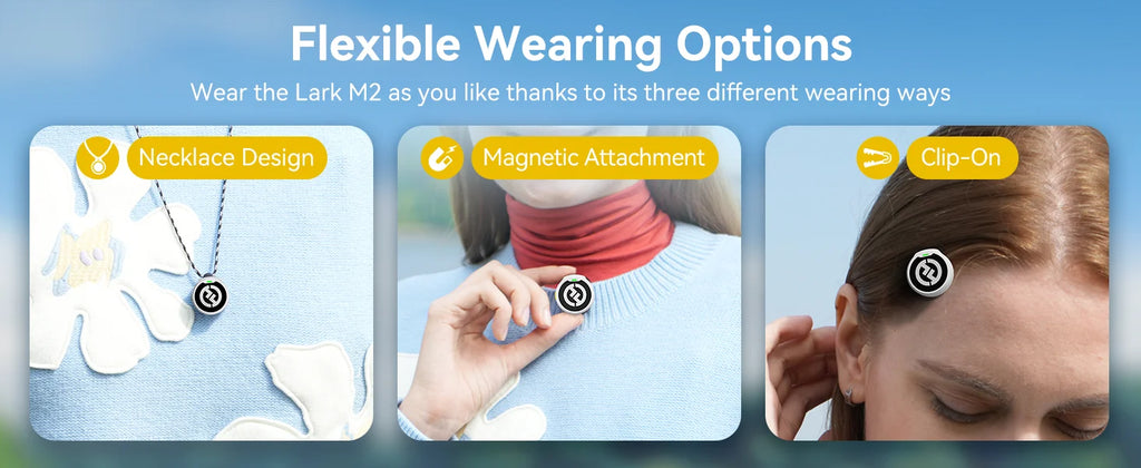 Hollyland LARK M2 White Wireless Lavalier Microphone 300m Range 10H Worktime Wireless Microphone for Vlogging Live Streaming