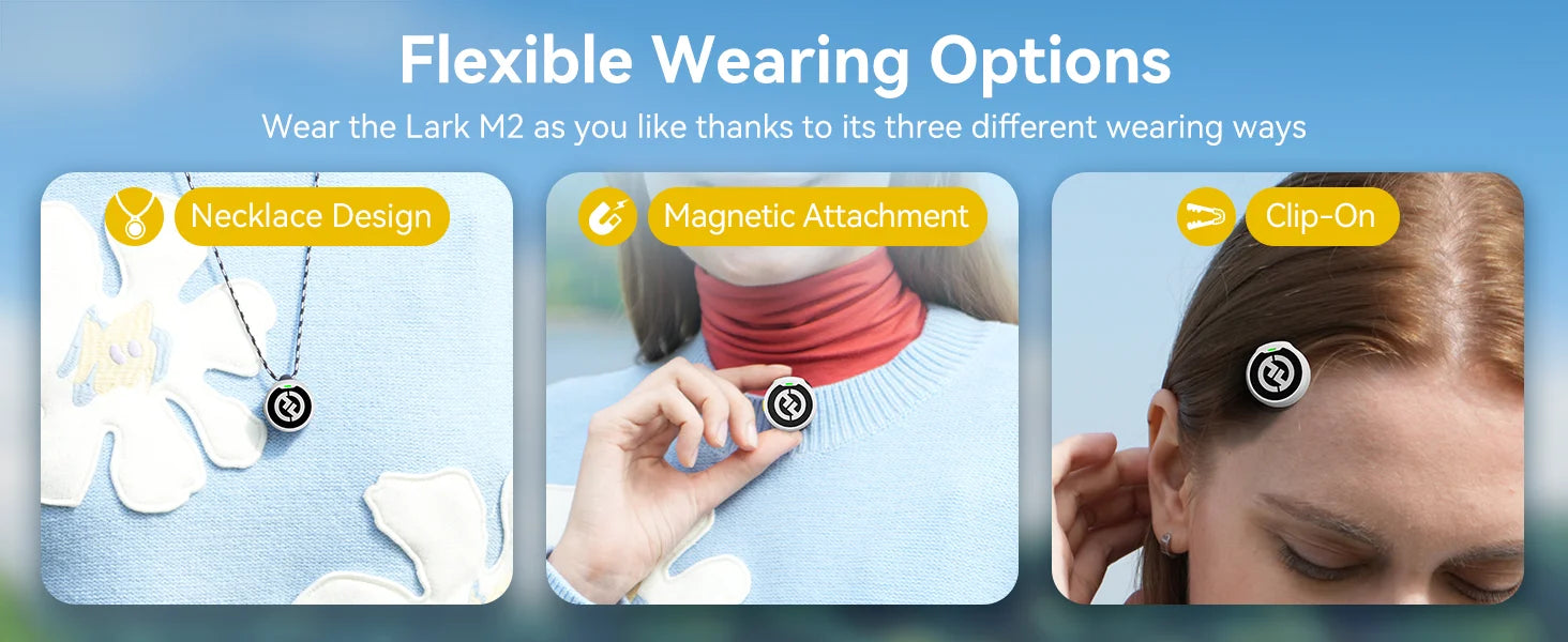 Hollyland LARK M2 White Wireless Lavalier Microphone 300m Range 10H Worktime Wireless Microphone for Vlogging Live Streaming