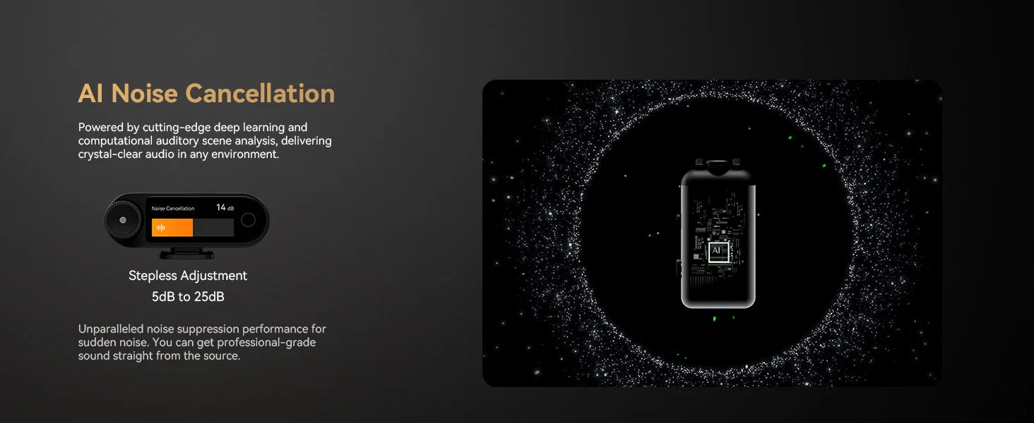 Hollyland LARK MAX 2 Professional Wireless Microphone 32bit Full-Chain Audio AI Noise Cancel for iPhone Camera Android Mic