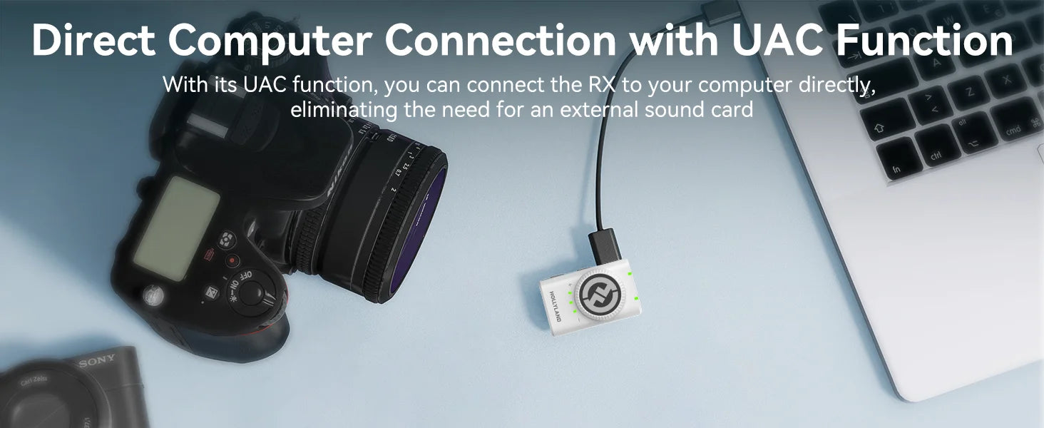 Hollyland LARK M2 White Wireless Lavalier Microphone 300m Range 10H Worktime Wireless Microphone for Vlogging Live Streaming