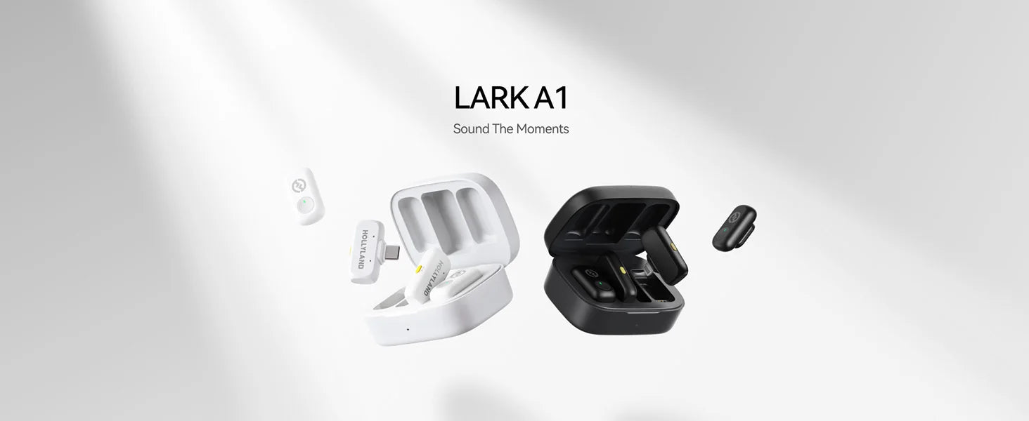 Hollyland LARK A1 Wireless Microphone for iPhone Android Micphone for Youtube Tiktok Vlogging Podcast Noise Cancellation Mic