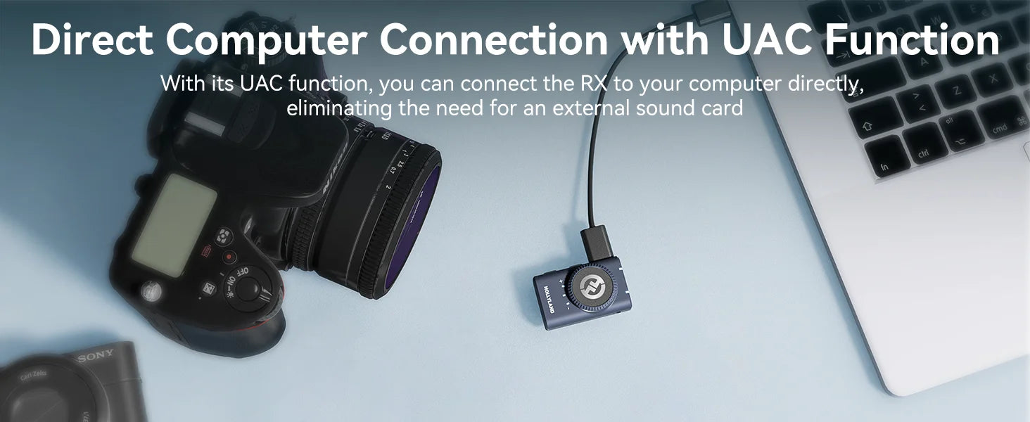 Hollyland Lark M2 Wireless Lavalier Microphone for iPhone Android Camera Noise Cancellation for Video Recording Streaming Mic